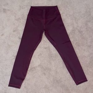 NWOT Lululemon Wunder Train High-Rise Tight 25" - Sz 8 - Maroon